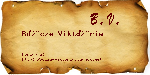 Bőcze Viktória névjegykártya